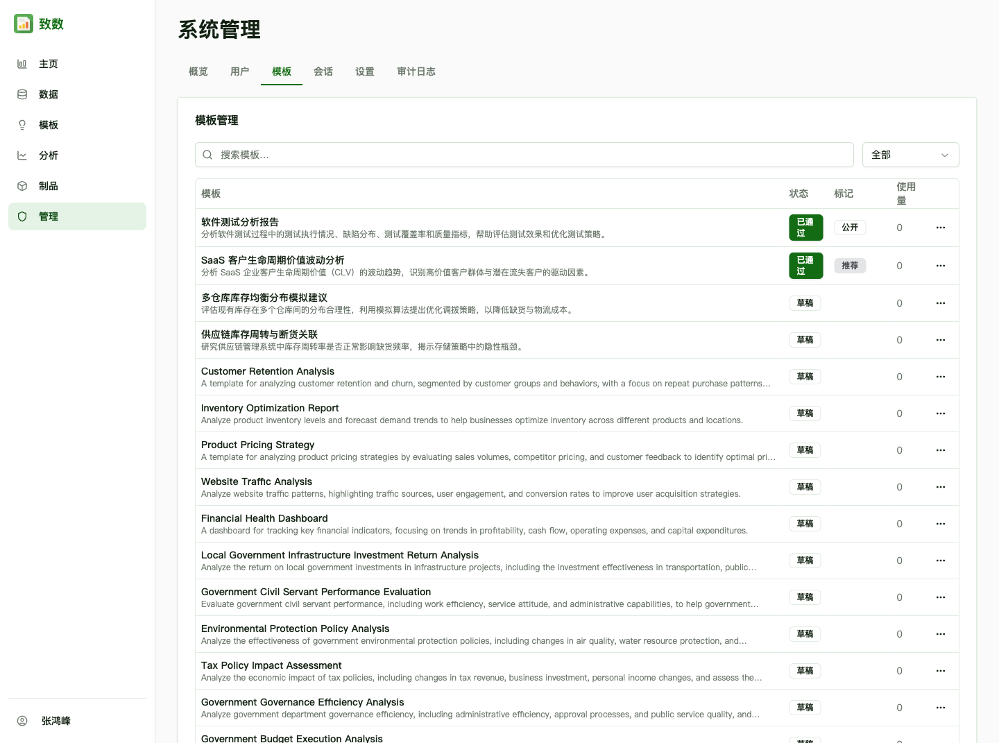 模板管理