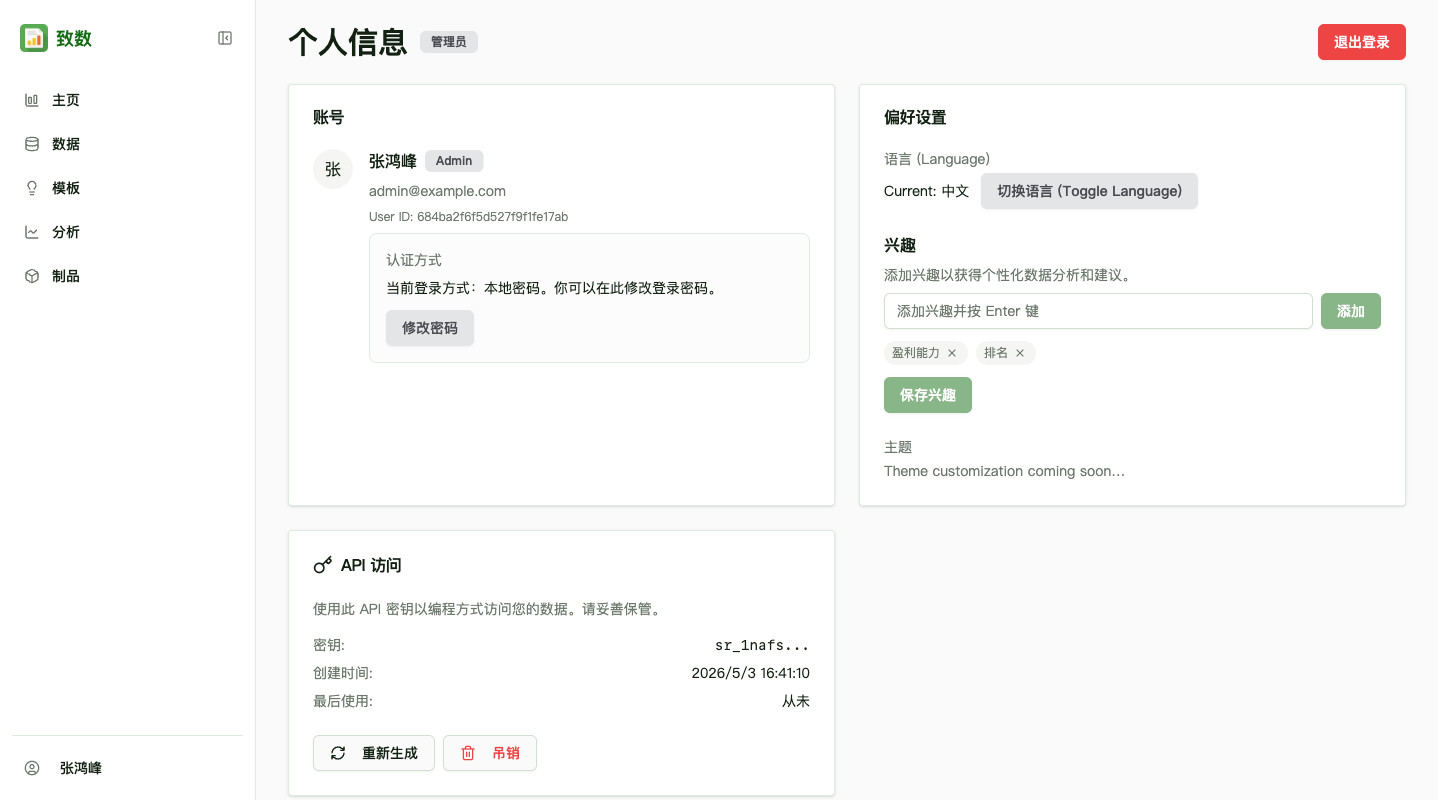 个人信息总览